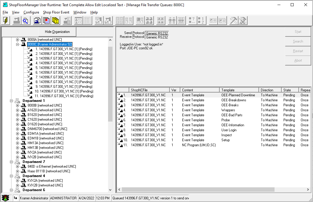 Manage File Transfer Queue